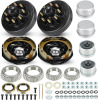 SEHNSUCHT Trailer Axle Electric Brake Kit, Pair of 8-6.5" Bolt Circle Brake Drum with 12" x 2" Electric Brakes for 5200-7000 lb Axles (Manual adjusting), Replacement 12" Brake Hub Drum Assembly New Open Box $399