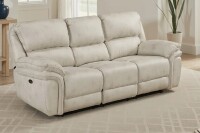 Latitude Run Delwayne 90'' Modern & Contemporary Microfiber Power Double Reclining Sofa with zero clearence recliner Design, One-Touch Power Control and USB Charging Port New in Box $1899