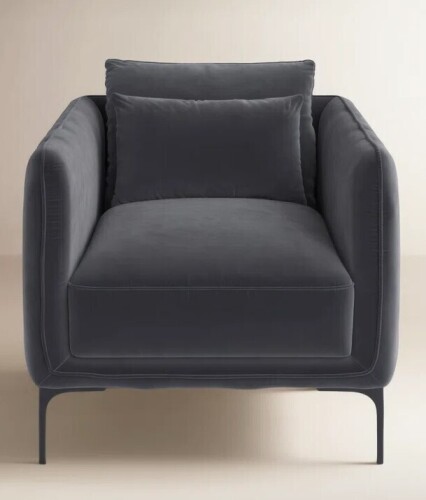AllModern Rae Upholstered Armchair in Gray New in Box $1099