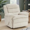 Latitude Run Rosalee 41" Modern & Contemporary Recliner - Textured Microfiber Swivel Glider Recliner with Comfortable Padding and Effortless Pull-Handle Reclining Mechanism. in Beige New Floor Model $799