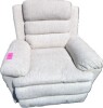 Latitude Run Rosalee 41" Modern & Contemporary Recliner - Textured Microfiber Swivel Glider Recliner with Comfortable Padding and Effortless Pull-Handle Reclining Mechanism. in Beige New Floor Model $799 - 2