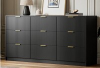 Mercer41 Aphan 9 - Drawer Dresser, 63" W in Black in Box $699