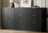 Mercer41 Aphan 9 - Drawer Dresser, 63" W in Black in Box $699