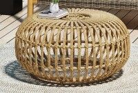 Bay Isle Home 29.50in Round Boho Coffee Table Rattan Indoor Outdoor Coffee Table Woven Patio Table New in Box $499