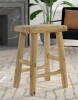 Wade Logan Babali Solid Wood Accent Stool New in Box $299