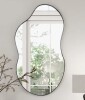 Everly Quinn Ashane Asymmetrical Wall Mirror Metal Frame, 32" x 19" New In Box $199