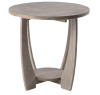 COZAYH Rustic Farmhouse Round End Table with Storage Shelf for Living Room, Grey New In Box $299