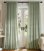 Mercer41 Luxury Velvet Blackout Thermal-Insulated Curtains. Room Darkening 75%-95% Rod Pocket Back Tab Drapes for Living room Bedroom (Pair), 52" x 96" $89