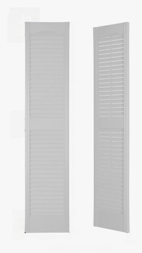 Perfect Shutters, inc. Louvered Shutter with Cathedral Top (Pair), 15" x 39" New In Box $199