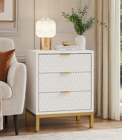 Willa Arlo&trade; Interiors Becton 19.7'' W Metal Nightstand New In Box $299