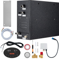 VEVOR Steam Shower Generator, 10.5 kW, Segmented Heating & Temperature Customization & 24h Timer Steam Bath Kit, Automatic Drainage Luxury Home Steam Shower System, Acrylic Tested to UL Standards New In Box $499
