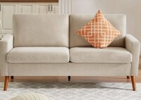 George Oliver Upholstered Standard Loveseat in Beige New in Box $999