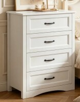 Ebern Designs Ergica 4-Drawer Wooden Dresser in White New in Box $399
