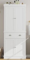 Lark Manor Annibelle 72.4"H Freestanding 4 Doors Bathroom Cabinet, Wood Storage Cabinet With 1 Drawer & 5 Shelves New in Box $599