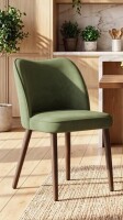 Winston Porter Upholstered Solid Wood Dining Chair - Ergonomic Curve & Plush Padding New in Box $299