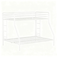 Harriet Bee Daury Kids Twin Over Full Bunk Bed, White, New in Box $599