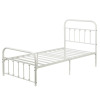 Trent Austin Design Kempst Twin Size Bed Frame with Headboard and Footboard, Classic Metal Platform Bed Frame, Mattress Foundation with Heavy Duty Metal Slats Support, No Box Spring Needed, Noise-Free, White, New in Box $299