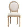 Ophelia & Co. 20" H Mid Century Modern Upholstered Linen Side Chair King Louis Back Solid Wood Dining Chair, Beige Linen $399