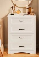Bealife 4 Drawer Bedroom Dresser Chest of Drawers, Wooden Wardrobe Storage Cabinet with Handles New Open Box $299