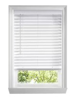 Home Decorators Collection White Cordless Faux Wood Blinds for Windows with 2 in. Slats - 32 in. W x 48 in. L (Actual Size 31.5 in. W x 48 in. L) New In Box $89