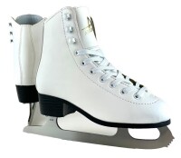 American Athletic Pair of Girls Tricot Lined Ice Skates - White New In Box Size 4 $199