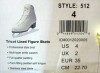 American Athletic Pair of Girls Tricot Lined Ice Skates - White New In Box Size 4 $199 - 2