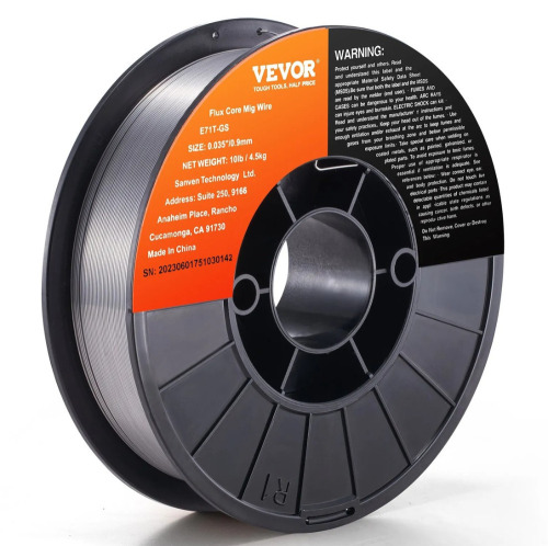 VEVOR Flux Core Welding Wire, E71T-GS 0.035-inch 10LBS, Gasless Mild Steel MIG Welding Wire with Low Splatter for All Position Arc Welding and Outdoor Use New In Box $89