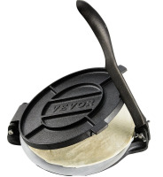 VEVOR Tortilla Press, 8 Inch Tortilla and Roti Maker, Cast Iron Heavy Duty Tortilladora Press, Pre-Seasoned Pataconera Maker with 100 Pcs Parchment Paper, Dough Maker for Flour Tortilla, Tawa New In Box $79