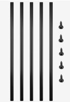 VEVOR Deck Balusters, 51 Pack Metal Deck Spindles, 36"x0.75" Staircase Baluster with Screws, Aluminum Alloy Deck Railing for Wood and Composite Deck, Circle Baluster for Outdoor Stair Deck Porch New In Box $199