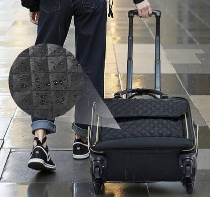SVOPES Rolling Laptop Bag, Fits 17.3 in. with 4 Spinner Wheels and TSA Lock for Work Travel Business, Women and Men, Black Gold New In Box $199