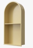 SUPERFLO 12?x 24?x 4? Stainless Steel Arched Shower Niche With Double Shelves, Wall Mounted Niche SN-MG-7-1224-1 New In Box $299