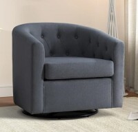 Red Barrel Studio Ravreet 28'' Wide Modern Wide Soft Linen Upholstered Tufted Arm Accent Chair with Swivel New in Box $599