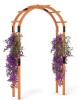 Gymax 7.7 ft. Garden Arch Wooden Arbor Outdoor Wood Trellis for Climbing Plants New in Box $399