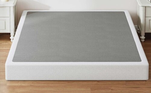 Alwyn Home 9" High Profile Metal Box Spring with Fabric Cover, Heavy Duty Mattress Foundation, Easy Assembly, King Size $399