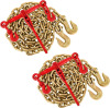 Garvee 2 Packs 3/8 in-1/2 in G70 Chain Binders Set, 3/8 in &times;10 ft Chains Load Transport Binder Chain with Grappling Hook, for Industrial, Agricultural, Logging New In Box $299