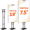 VEVOR Poster Stand, Adjustable Height Up to 75", Double-Sided Heavy Duty Pedestal Sign Holder, Floor Standing Sign Holder Banner Stand with Shock-absorbing Base for Display, for Board and Foam, Black New In Box $89