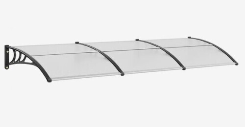 VEVOR Window Door Awning Canopy, 38" x 117" Door Canopy Exterior, UF50+ PC Sunshade Sheet Awnings, Outdoor Patio Awning Sun Shade, Transparent, Waterproof, for Sun Shutter, UV, Rain, Snow Protection New In Box $399
