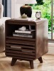 Lark Manor Nightstand With Drawer Storage, Grille Bed Side Table, End Table Large Modern Wide Bedside Stand Tall Nightstand For Bedroom Living Room Sofa Couch -Light Wood New In Box $299