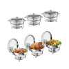 GarveeHome 6-Piece 5L Chafing Dish Set, Stainless Steel Buffet Server with Lids & Fuel Holders, Folding Food Warmers for Catering, Weddings & Parties New In Box $299