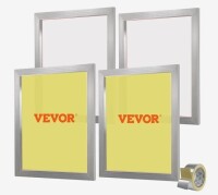 VEVOR 4-Piece Silk Screen Frame Set, 50.8 x 61 cm Aluminum Alloy Screen Printing Frames, Screen Printing Kit with 355 Mesh, High Tension Nylon Mesh and Sealing Tape for T-Shirts New In Box $199