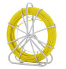VEVOR Fish Tape Fiberglass, 425 ft, 1/4 inch, Duct Rodder Fishtape Wire Puller, Cable Running Rod with Steel Reel Stand, 3 Pulling Heads, Fishing Tools for Walls and Electrical Conduit, Non-Conductive New In Box $199