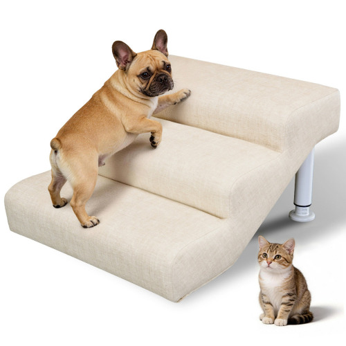 Tucker Murphy Pet&trade; 3-Step Pet Stairs For Beds & Sofas, Non-Slip For Small To Medium Pets, Up To 150 Lbs New Open Box $199