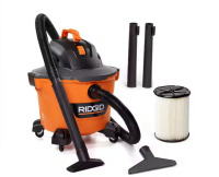 RIDGID 9 Gal. 4.25 Peak HP NXT Shop Vacuum Wet Dry Vac with General Debris Filter, Locking Hose and Attachments HD09001 On Working $199