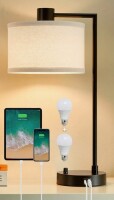 Mercer41 Navreet Table Lamp with USB C+A Charging Ports Fully Stepless Dimmable Bedside Lamp (Bulbs Included) $199