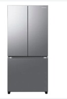 Samsung - 32 in. Wide 17.5 cu. ft. 3-Door French Door Counter Depth Smart Refrigerator with Twin Cooling Plus - Stainless Steel Look New On Working $1999