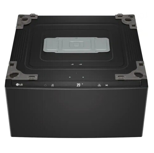 LG - SideKick 1.0 Cu. Ft. High-Efficiency Smart Pedestal Washer - Black Steel New $799