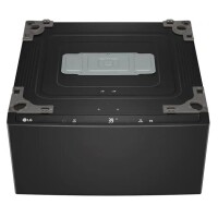 LG - SideKick 1.0 Cu. Ft. High-Efficiency Smart Pedestal Washer - Black Steel New $799
