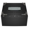 LG - SideKick 1.0 Cu. Ft. High-Efficiency Smart Pedestal Washer - Black Steel New $799