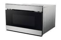Sharp 24 in. 1.2 Cu. Ft. 950W Sharp Stainless Steel Smart Easy Wave Open Microwave Drawer Oven smd2489es New in Box $1799