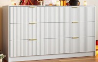 Ebern Designs 6 - Drawer Dresser, 55.1" W in White $499
